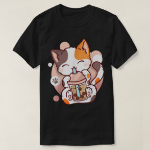 Kawaii Boba Katze Trinkt Bubble Tea Tee