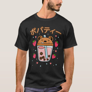 Kawaii Boba Niedlich Anime Tea Drink Kawaii Ästhet T-Shirt