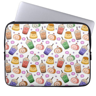Kawaii Boba Pattern Laptopschutzhülle