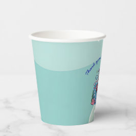 Kawaii Boba Shark unter der Sea Baby Dusche Pappbecher