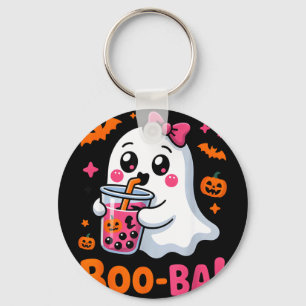 Kawaii-Boba-Tee süßer Geist Halloween gruselig Schlüsselanhänger