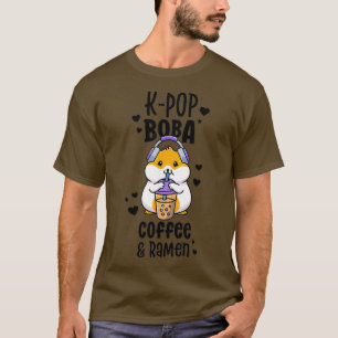 Kawaii Boba und KPop Shirt Girls Coffee Ramen