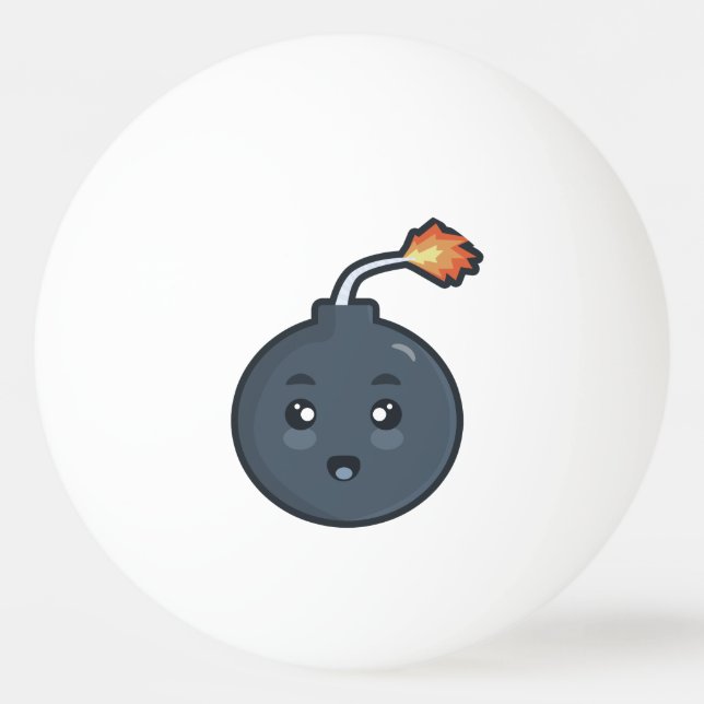 Kawaii Bombe Tischtennisball (Vorderseite)