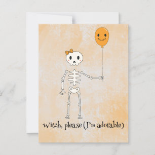 Kawaii boo, niedlicher, spukhafter Halloween Postkarte