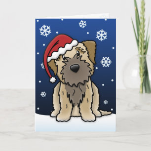 Kawaii Border Terrier Weihnachtskarte Feiertagskarte