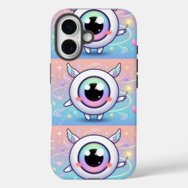 Kawaii Böser Blick mit magischer Aura iPhone 16 Hülle