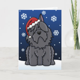 Kawaii Bouvier des Flandres Weihnachtskarte Feiertagskarte