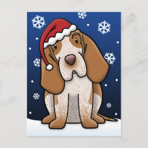 Kawaii Bracco Italiano Weihnachtskarte Feiertagspostkarte
