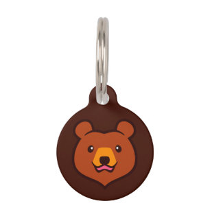 Kawaii Braunbär Haustiermarke