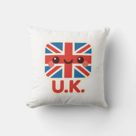 Kawaii British Flag - Niedliches britisches Design Kissen