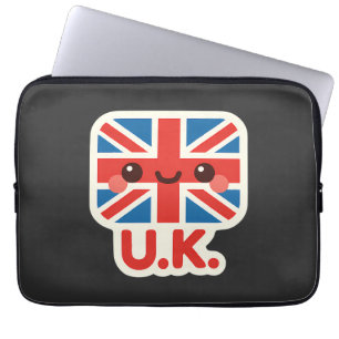 Kawaii British Flag - Niedliches britisches Design Laptopschutzhülle