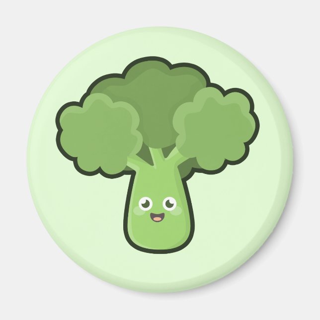 Kawaii Broccoli Magnet (Vorne)