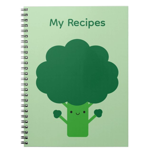 Kawaii Broccoli Notizblock (Vorderseite)