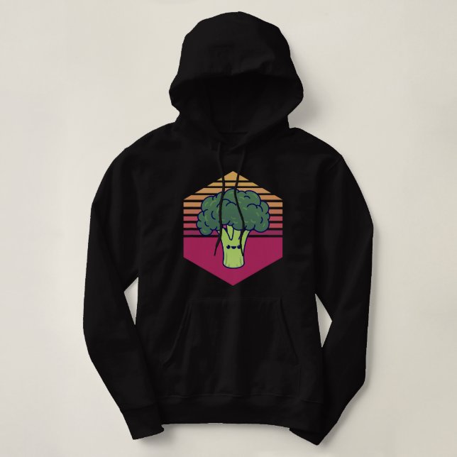 Kawaii Broccoli Vintag Hoodie (Design vorne)