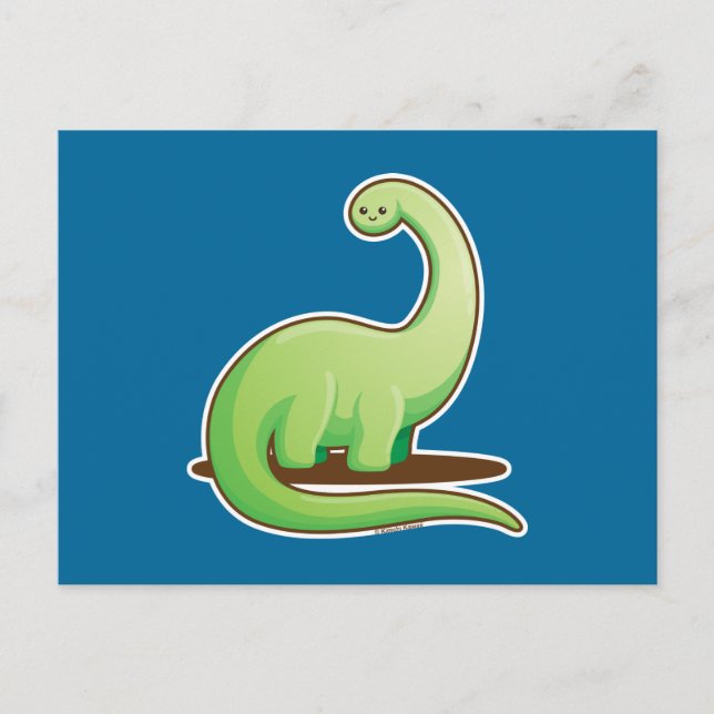 Kawaii Bronto Postkarte (Vorderseite)