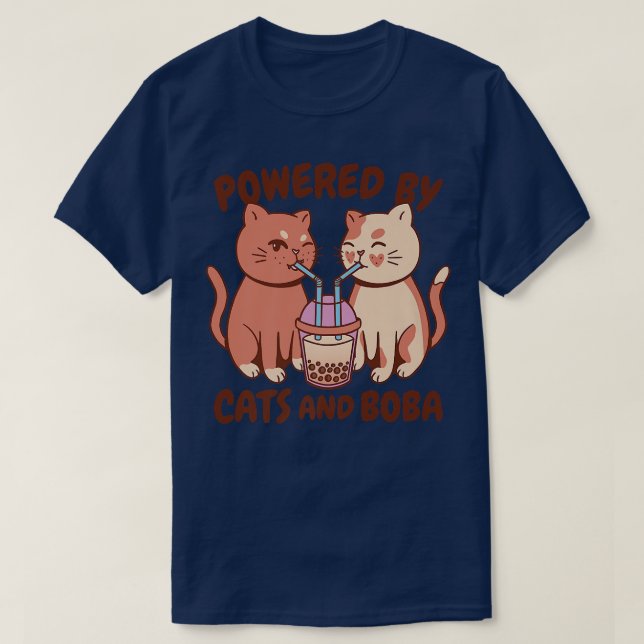 Kawaii Bubble Tea Cats - Funny Boba Tea 1188 T-Shirt (Design vorne)