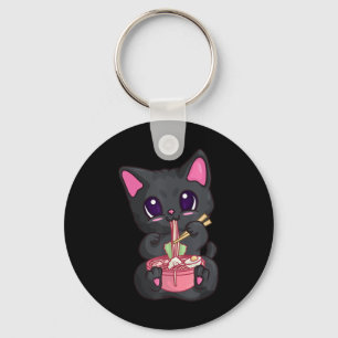 Kawaii Bubble Tee für Frauen Boba Maneki Neko Katz Schlüsselanhänger