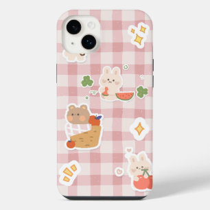 Kawaii Bunny & Bear Aesthetic Coque iPhone 14 Pro