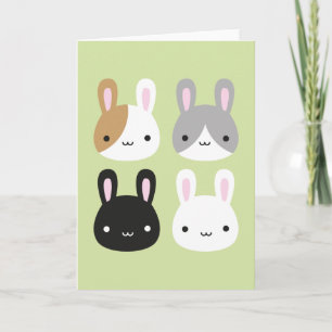 Kawaii Bunny Kaninchen Karte
