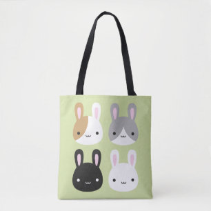 Kawaii Bunny Rabbits Reversible Tasche