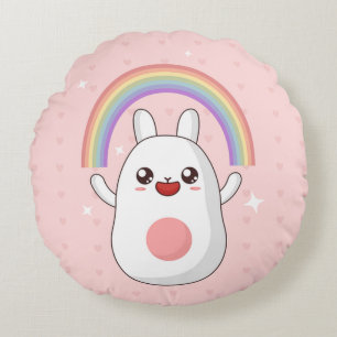 Kawaii Bunny Rundes Kissen