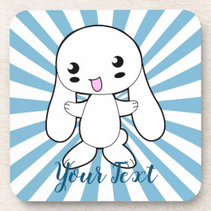 Kawaii Bunny's Hug Custom Getränkeuntersetzer