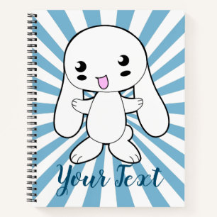 Kawaii Bunny's Hug Custom Notizbuch