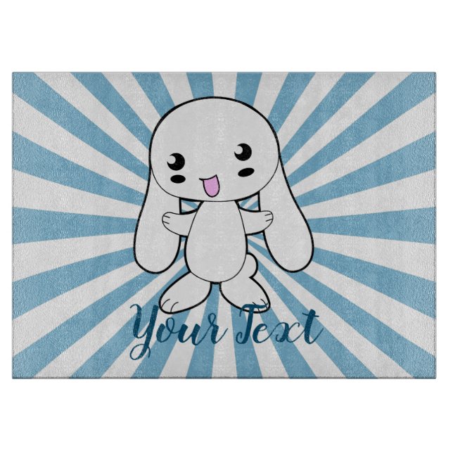 Kawaii Bunny's Hug Custom Schneidebrett (Vorderseite)