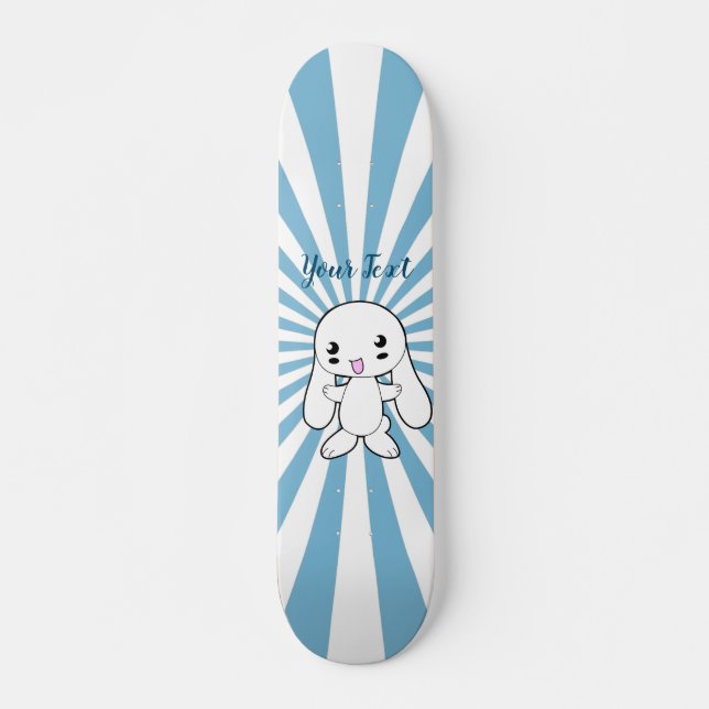 Kawaii Bunny's Hug Custom Skateboard (Vorne)