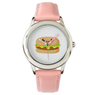 Kawaii Burger Armbanduhr