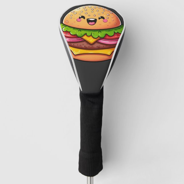 Kawaii Burger Delight Golf Headcover (Vorderseite)