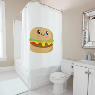 Kawaii Burger Duschvorhang