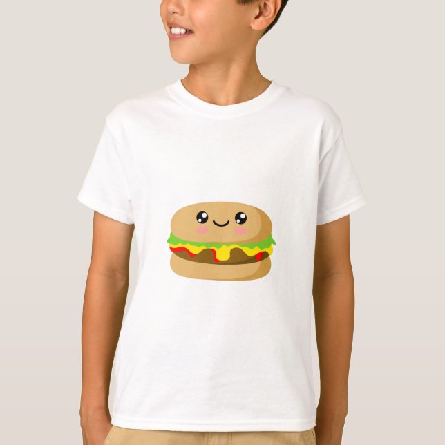 Kawaii Burger T-Shirt (Vorderseite)