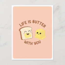 Kawaii Butter Brot Pub Liebe Freundschaftsangebot Postkarte