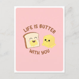 Kawaii Butter Brot Pub Liebe Freundschaftsangebot Postkarte