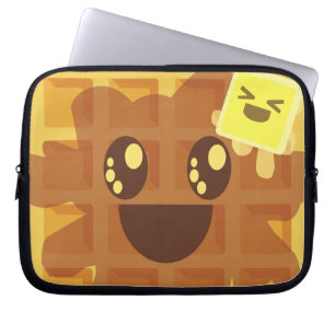 Kawaii Butter Waffle Frühstück Laptopschutzhülle