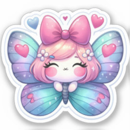 Kawaii Butterfly Aufkleber
