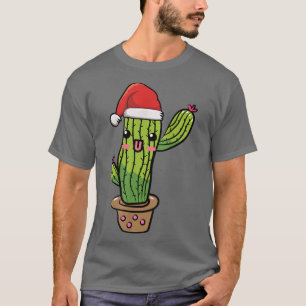 Kawaii Cactus Christmas Chibi Niedlich Happy Funny T-Shirt