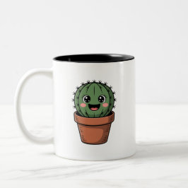 Kawaii Cactus Zweifarbige Tasse