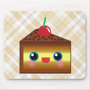 Kawaii Cake Pie Chocolate Vanilla Club Mousepad