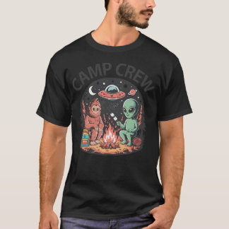 Kawaii Camp Crew Alien Bigfoot Sommercamp T-Shirt