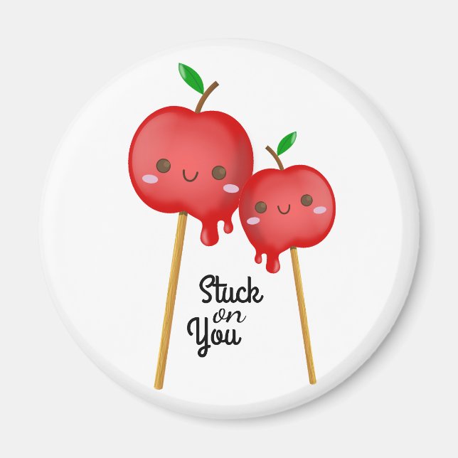 Kawaii Candy Apples Paare stecken zusammen Magnet (Vorne)