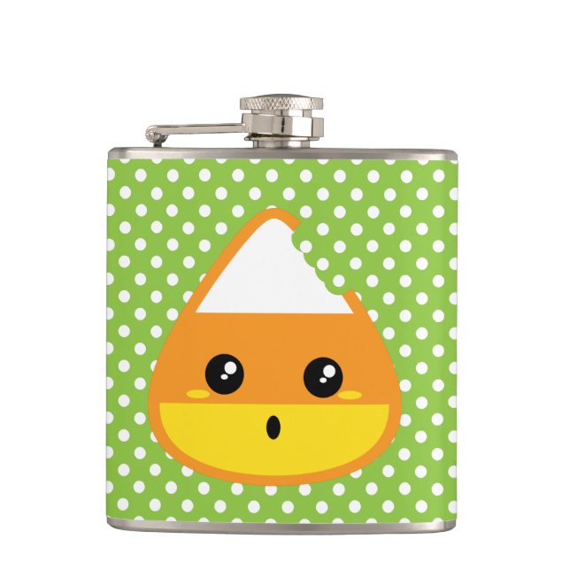 Kawaii Candy Corn Flask Flachmann (Vorderseite)
