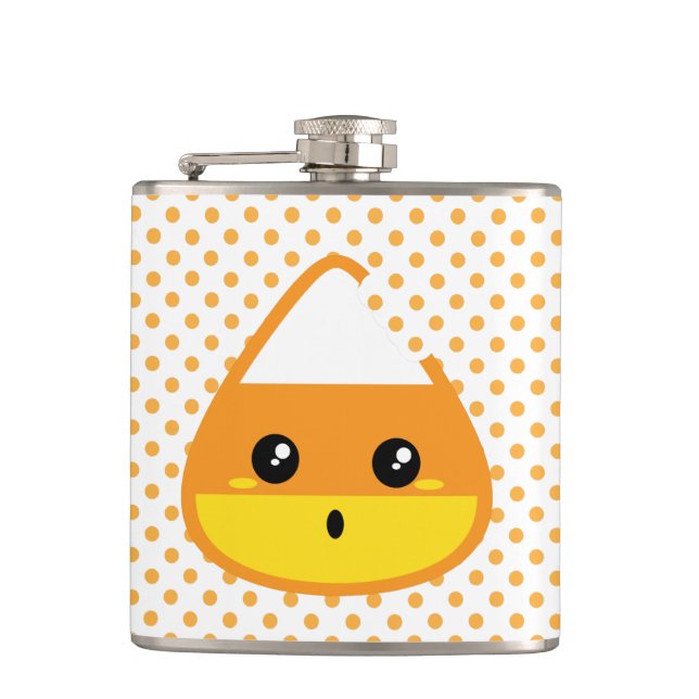 Kawaii Candy Corn Flask Flachmann (Vorderseite)
