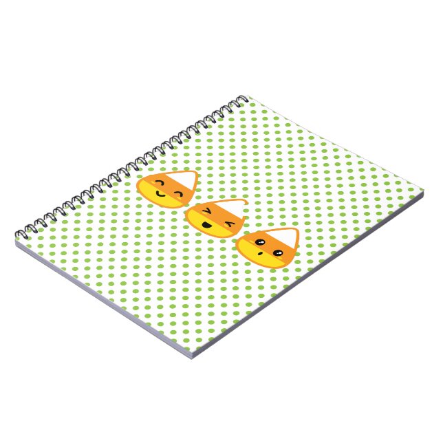 Kawaii Candy Corn Notebook Notizblock (Linke Seite)
