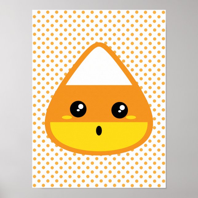 Kawaii Candy Corn Poster Print (Vorne)