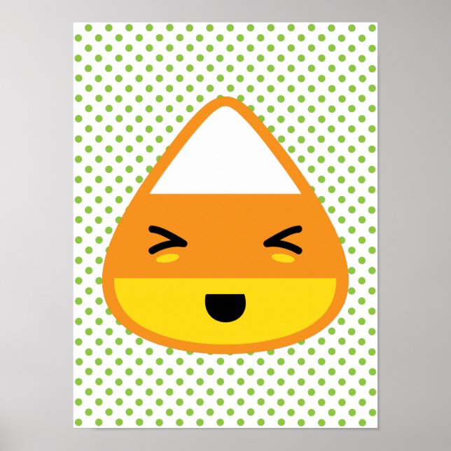 Kawaii Candy Corn Poster Print (Vorne)