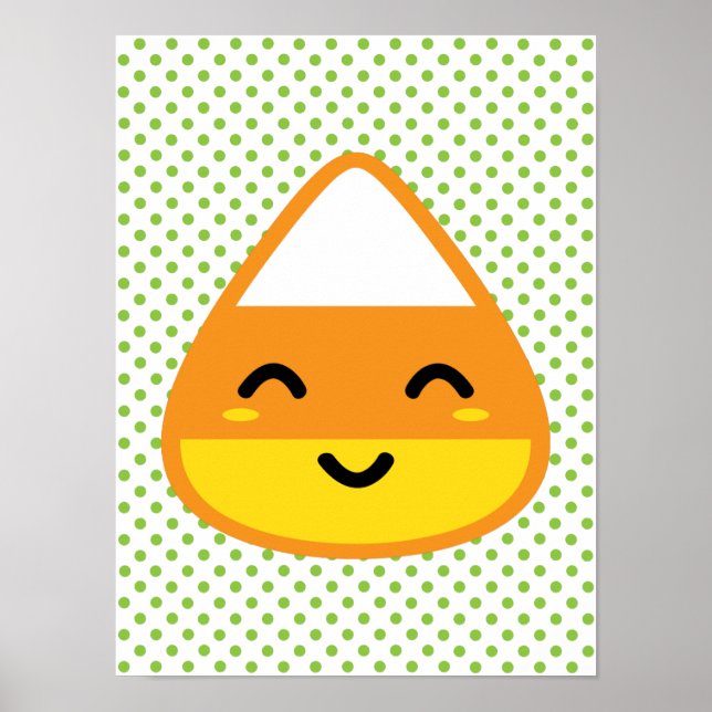 Kawaii Candy Corn Poster Print (Vorne)
