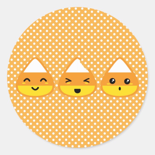 Kawaii Candy Corn Stickers (Vorderseite)
