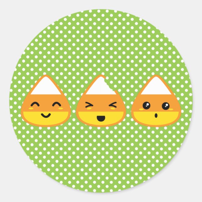 Kawaii Candy Corn Stickers (Vorderseite)